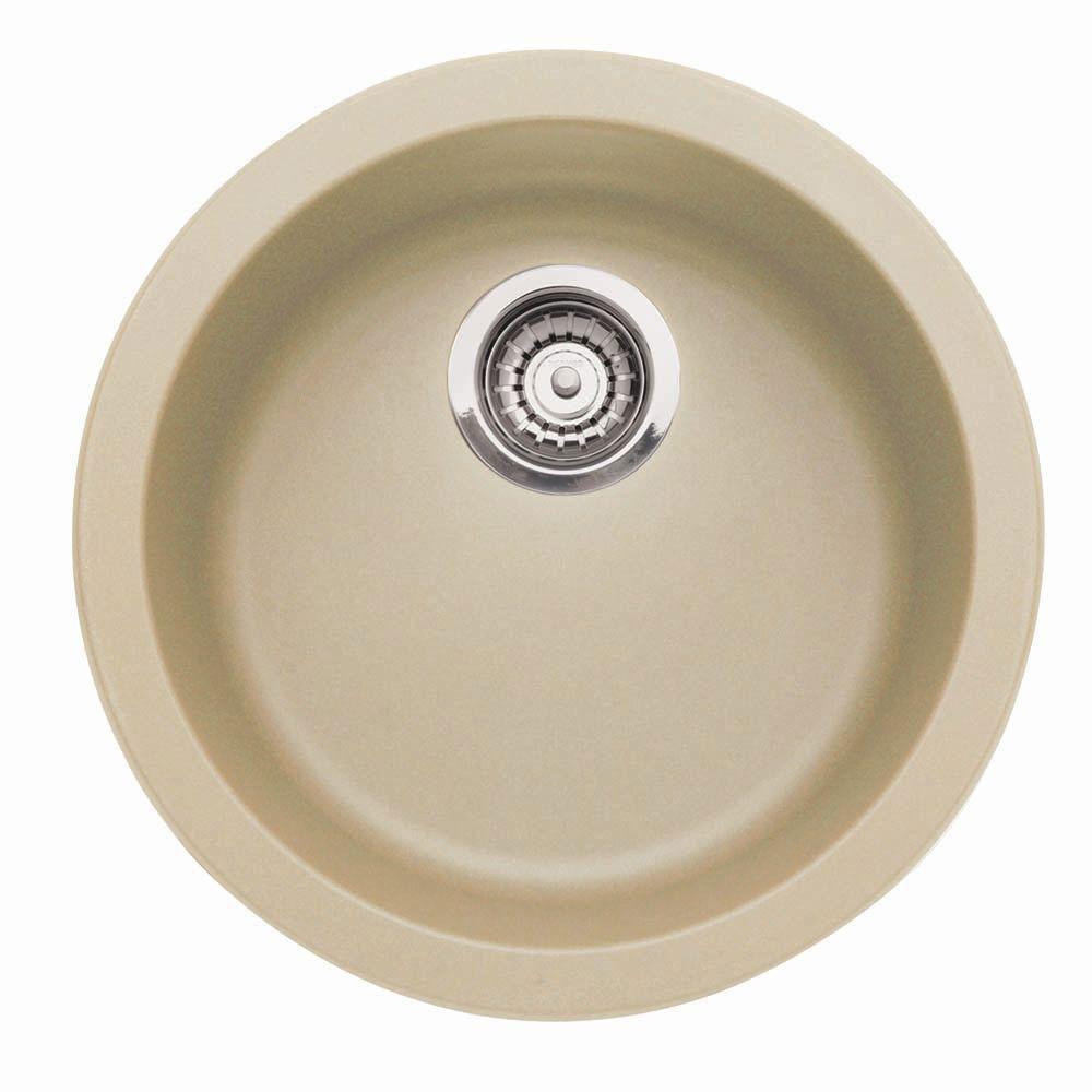 Blanco Rondo Dual-Mount Composite Single Bowl Bar Sink in Biscotti 524335