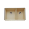 Blanco Precis Undermount Composite 33x18x9.5 inch 0-Hole Double Bowl Kitchen Sink in Biscotti 537990