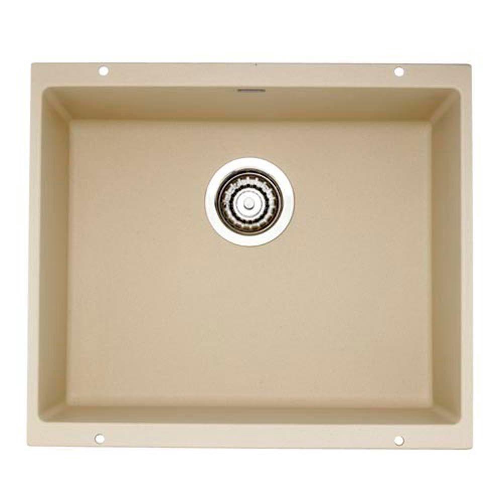 Blanco Precis Undermount Composite 20.75x 18x7.5 0-Hole Single Bowl Kitchen Sink in Biscotti 538023