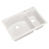 Blanco Diamond Dual Mount Composite 33x22x9.5 inch 1-Hole Double Bowl Kitchen Sink in White 566669