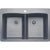 Blanco Diamond Dual Mount Composite 22x9.5x33 1-Hole Double Bowl Kitchen Sink in Metallic Gray 566701