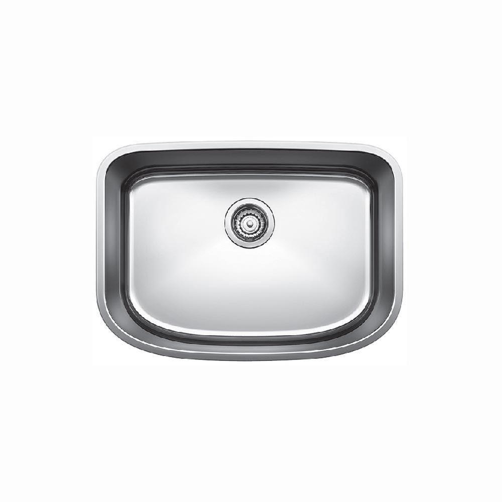 Blanco Undermount Stainless Steel 23x9x14 0-Hole Single Bowl Kitchen Sink in Stainless Steel 675751