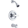 Delta Foundations Single Handle Chrome Tub and Shower Faucet Trim Kit 550064