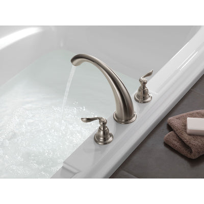 Delta Windemere Stainless Steel Finish Widespread Roman Tub Faucet Trim 522534