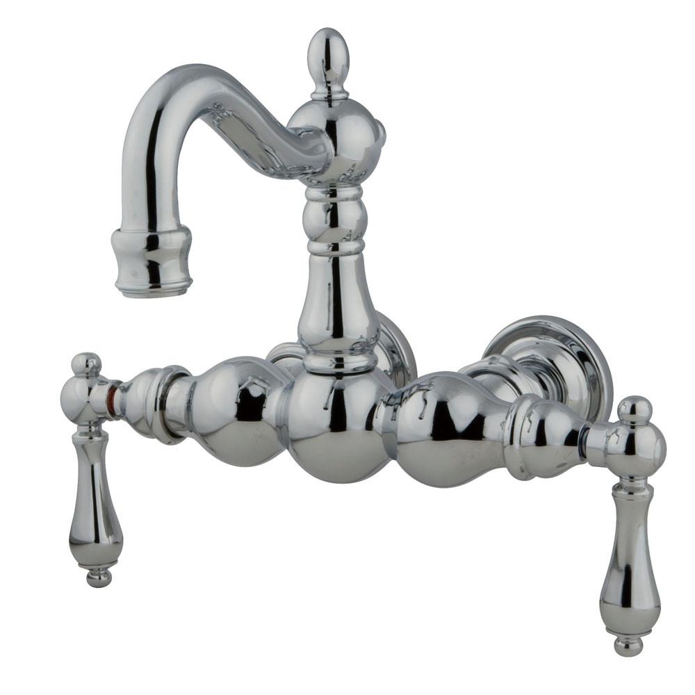 Kingston Brass Chrome Wall Mount Clawfoot Tub Faucet CC1002T1