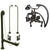 Oil Rubbed Bronze Wall Mount Clawfoot Tub Faucet Package w Drain Supplies Stops CC1007T5system