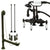 Oil Rubbed Bronze Deck Mount Clawfoot Tub Faucet Package w Drain Supplies Stops CC1015T5system