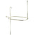 Kingston Brass Polished Brass Shower Riser with Enclosure CC10402 42" x 24"