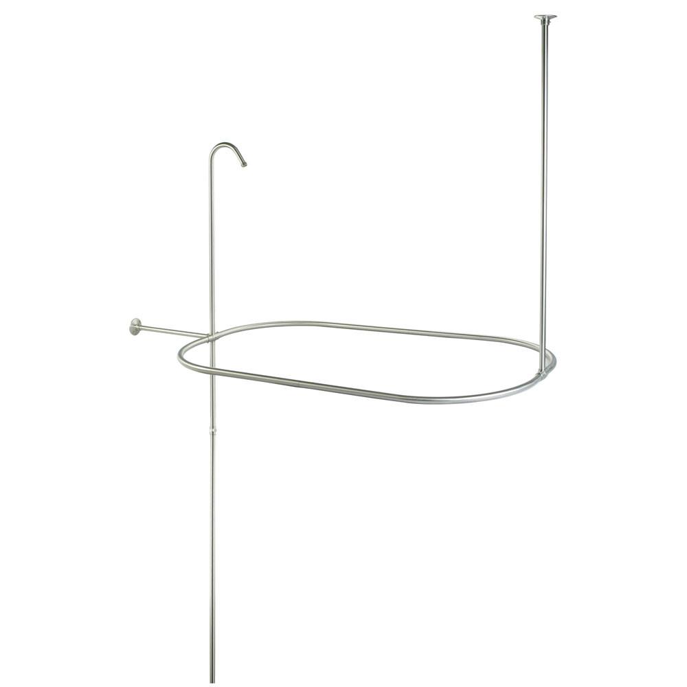 Kingston Brass Satin Nickel Shower Riser with Enclosure CC10408 42" x 24"