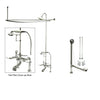 Chrome Clawfoot Tub Faucet Shower Kit with Enclosure Curtain Rod 106T1CTS