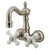 Kingston Brass Satin Nickel Wall Mount Clawfoot Tub Faucet CC1079T8