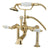 Kingston Polished Brass Deck Mount Clawfoot Tub Faucet with Hand Shower CC107T2