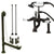 Oil Rubbed Bronze Deck Mount Clawfoot Tub Faucet Package w Drain Supplies Stops CC107T5system