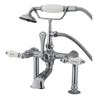 Kingston Chrome Deck Mount Clawfoot Tub Filler Faucet with Hand Shower CC108T1