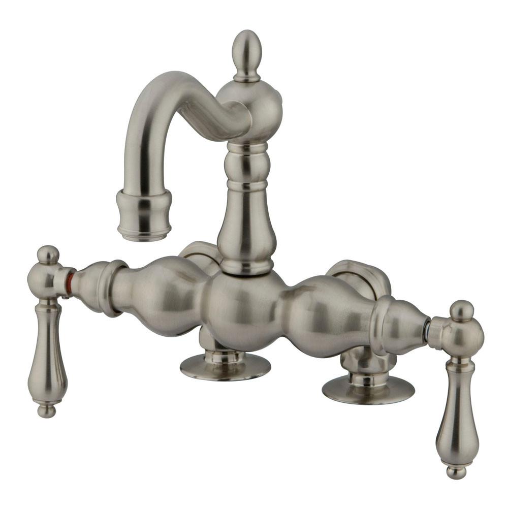 Kingston Brass Satin Nickel Deck Mount Clawfoot Tub Faucet CC1091T8