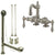 Satin Nickel Deck Mount Clawfoot Tub Faucet Package w Drain Supplies Stops CC1091T8system