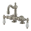 Kingston Brass Satin Nickel Deck Mount Clawfoot Tub Faucet CC1093T8