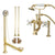 Polished Brass Deck Mount Clawfoot Tub Filler Faucet w Hand Shower Package CC111T2system