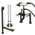 Oil Rubbed Bronze Deck Mount Clawfoot Tub Faucet Package w Drain Supplies Stops CC111T5system