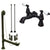 Oil Rubbed Bronze Deck Mount Clawfoot Tub Faucet Package w Drain Supplies Stops CC1130T5system