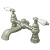 Kingston Brass Satin Nickel Deck Mount Clawfoot Tub Faucet CC1132T8