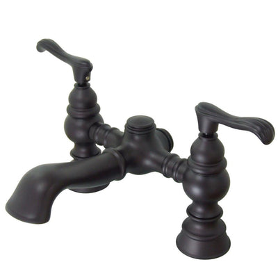 Kingston Brass Oil Rubbed Bronze Deck Mount Clawfoot Tub Faucet CC1138T5