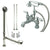 Chrome Deck Mount Clawfoot Tub Faucet w hand shower w Drain Supplies Stops CC1154T1system