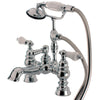 Kingston Brass Chrome Deck Mount Clawfoot Tub Faucet w hand shower CC1156T1