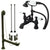 Oil Rubbed Bronze Deck Mount Clawfoot Tub Faucet Package w Drain Supplies Stops CC1156T5system