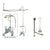 Chrome Clawfoot Tub Faucet Shower Kit with Enclosure Curtain Rod 1160T1CTS