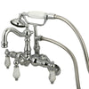 Kingston Brass Chrome Wall Mount Clawfoot Tub Faucet w hand shower CC1304T1