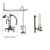 Oil Rubbed Bronze Clawfoot Tub Faucet Shower Kit with Enclosure Curtain Rod 13T5CTS