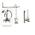 Oil Rubbed Bronze Clawfoot Tub Faucet Shower Kit with Enclosure Curtain Rod 13T5CTS