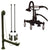 Oil Rubbed Bronze Deck Mount Clawfoot Tub Faucet Package w Drain Supplies Stops CC15T5system