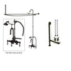 Oil Rubbed Bronze Clawfoot Tub Faucet Shower Kit with Enclosure Curtain Rod 17T5CTS