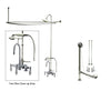 Chrome Clawfoot Tub Faucet Shower Kit with Enclosure Curtain Rod 18T1CTS