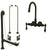 Oil Rubbed Bronze Wall Mount Clawfoot Tub Faucet Package w Drain Supplies Stops CC1T5system