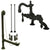 Oil Rubbed Bronze Deck Mount Clawfoot Tub Faucet Package w Drain Supplies Stops CC2001T5system