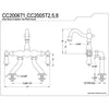 Kingston Brass Polished Brass Deck Mount Clawfoot Tub Faucet CC2005T2