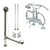 Chrome Deck Mount Clawfoot Tub Faucet w hand shower w Drain Supplies Stops CC2012T1system