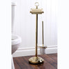 Kingston Polished Brass pedestal freestanding Toilet Paper & Brush Holder CC2012