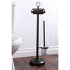 Oil Rubbed Bronze pedestal freestanding Toilet Paper & Brush Holder CC2015