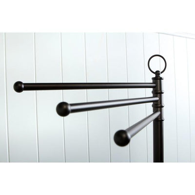 Kingston Oil Rubbed Bronze pedestal freestanding Tower Rack with 3 Bars CC2025