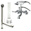 Chrome Deck Mount Clawfoot Bath Tub Filler Faucet Package CC204T1system