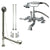 Chrome Deck Mount Clawfoot Bath Tub Filler Faucet Package CC204T1system