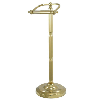 Polished Brass Georgian pedestal free standing toilet paper holder CC2102