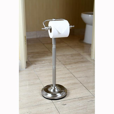 Satin Nickel Georgian pedestal free standing toilet paper holder CC2108