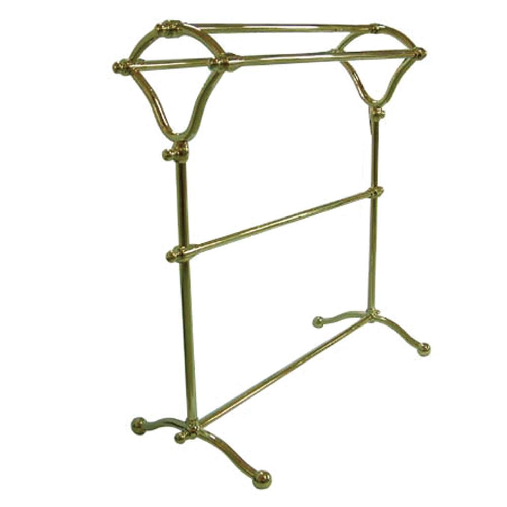 Kingston Brass Polished Brass pedestal freestanding Y-Type Towel Rack CC2282