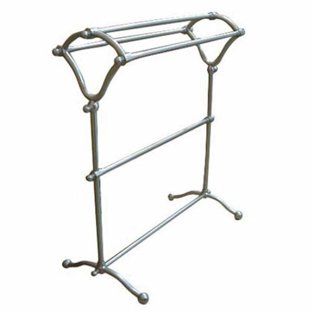 Kingston Brass Satin Nickel pedestal freestanding Y-Type Towel Rack CC2288