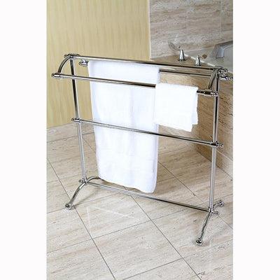 Kingston Brass Chrome Sturdy Heavy Large Pedestal freestanding Towel Rack CC2291